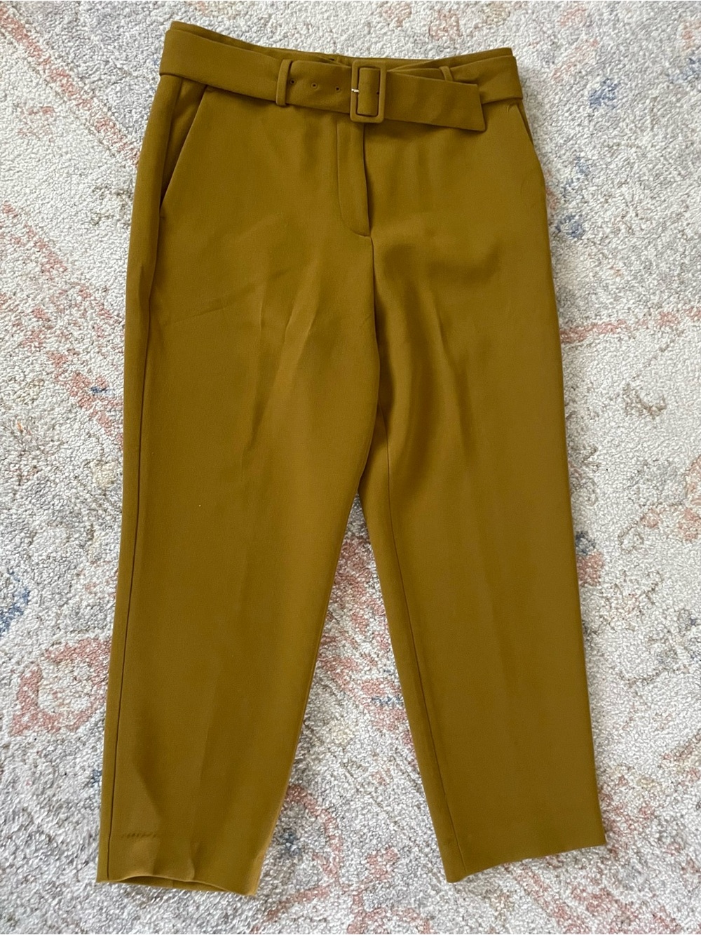 Ann Taylor Petite Mustard/Tan High-Rise Pants